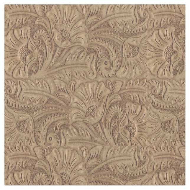 Le brun a usiné le tissu occidental d'impression (Fermer)