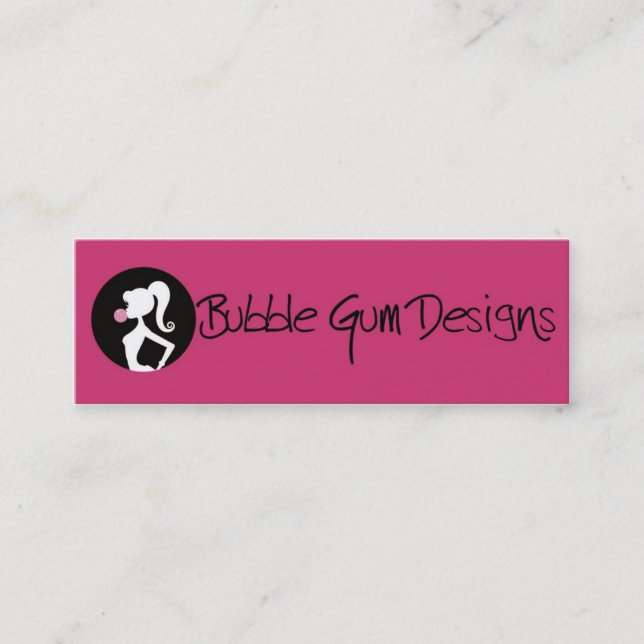 Le bubble-gum conçoit le carte de visite (Devant)