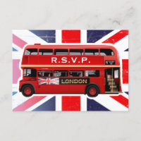 Le bus rouge de Londres - Cartes RSVP