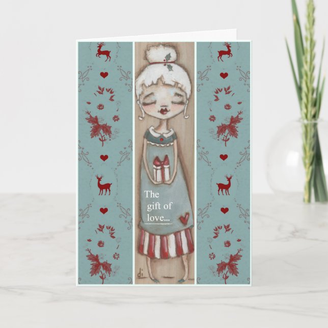 Le cadeau d'amour - Carte de Noël (Devant)