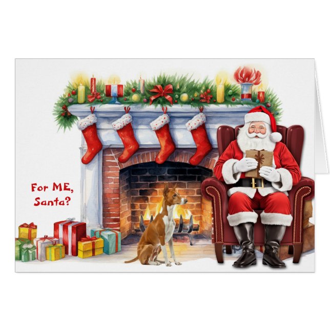 Le cadeau du Père Noël Chien de race Ibizan Noël (Devant horizontal)