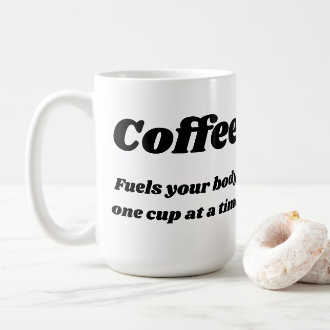 Le café alimente votre corps qu'une tasse (Avec donut)