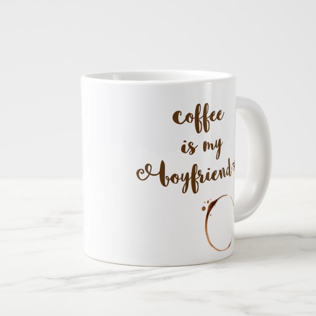 Le café est mon ami - tasse enorme (Devant droit)