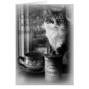 Le café est toujours une carte vierge de bonne