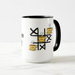 Le café gagne Tic Tac Toe Mug