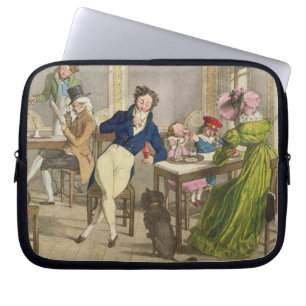 Le Cafe, pub. by Rodwell and Martin, 1820 (colour Laptop Sleeve