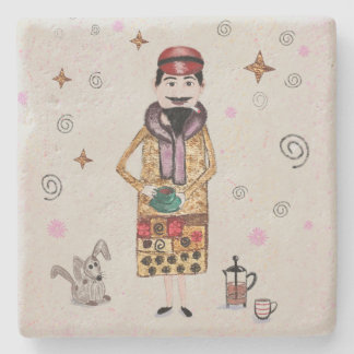 Le Cafe Stone Coaster