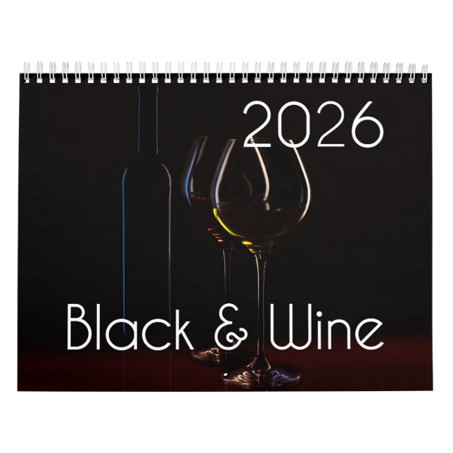 Le Calendrier 2026 de la muraille de vin - Noir &  (Protection)