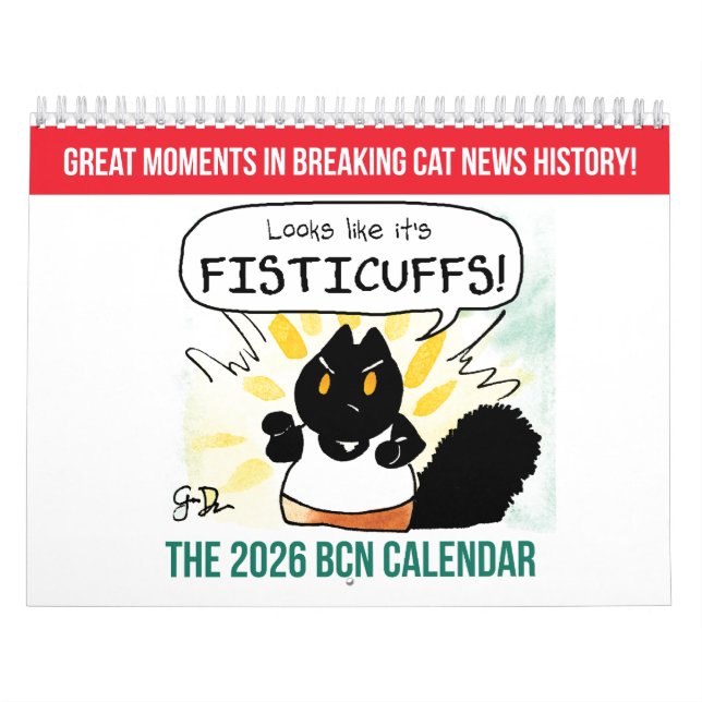 Le Calendrier Breaking Cat News 2026 (Protection)