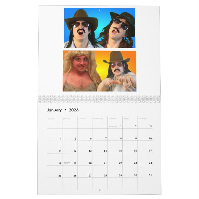 Le calendrier de fonctionnaire de cowboys de (Jan 2026)