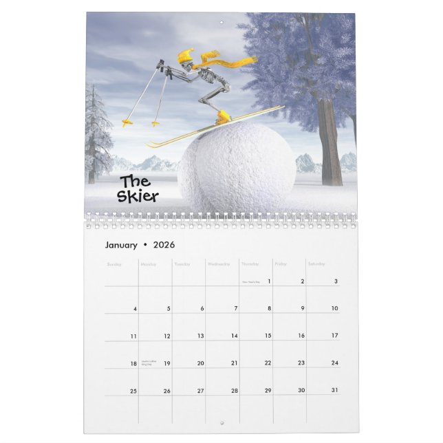 Le calendrier de Skeletonians (Jan 2026)