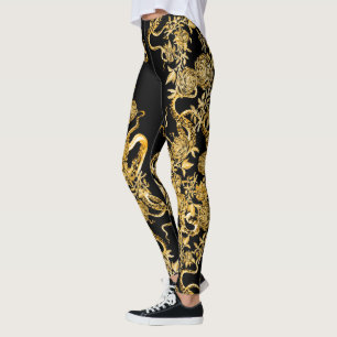 Le calmar et les Leggings Roses Black & Sepia