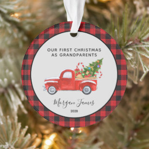 Le Camion Rouge d'abord Noël comme. Grand-parents 
