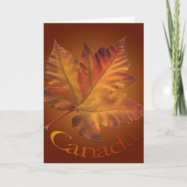 Le Canada carde des cartes de voeux de feuille (Devant)
