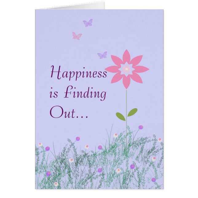 Le cancer est parti carte avec les fleurs et les o (Devant)