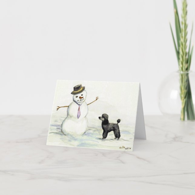 Le "caniche carte d'art de chien rencontre (Devant)