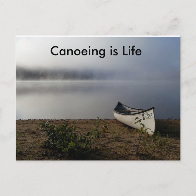 Le canoë est la carte postale Vie (Devant)