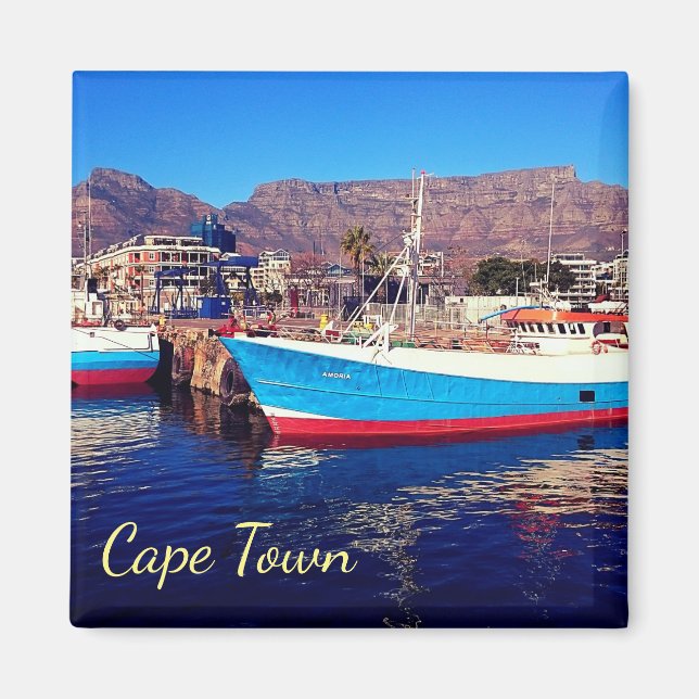 Le Cap Table Mountain Marina Collage Aimant (Devant)
