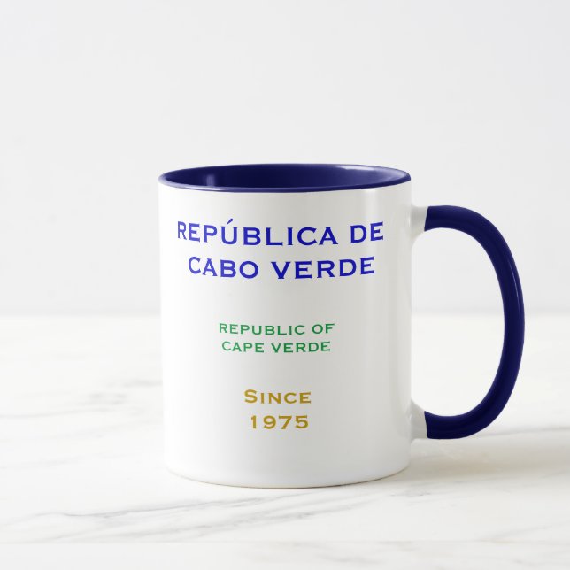Le CAP VERT * - tasse avec le drapeau et la crête (Droite)