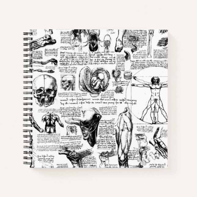 Le carnet de croquis de l'anatomie de Da Vinci (Devant)