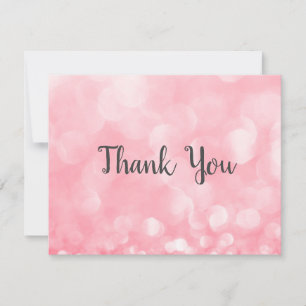 Le Carte de remerciements d'affaires tendance Pink