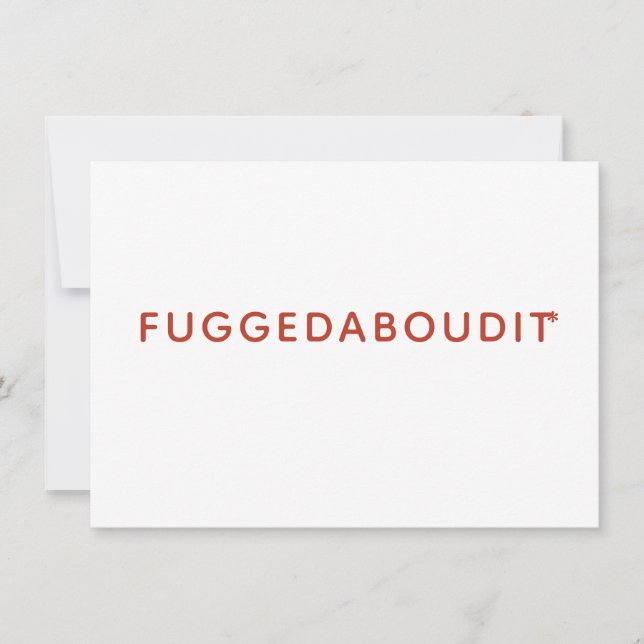 Le Carte de remerciements de Fuggedaboudit Funny (Devant)