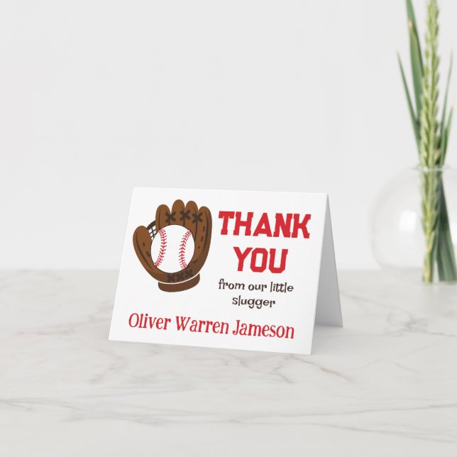 Le Carte de remerciements du garçon du Baby shower (Devant)