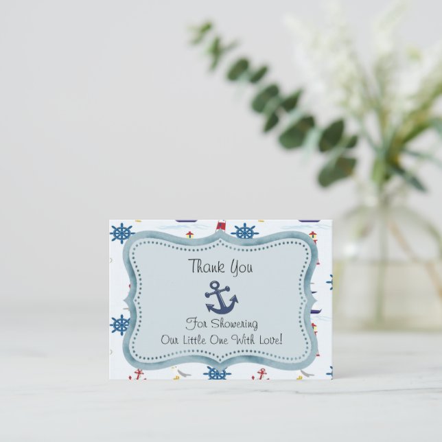 Le Carte de remerciements Marine (Debout devant)