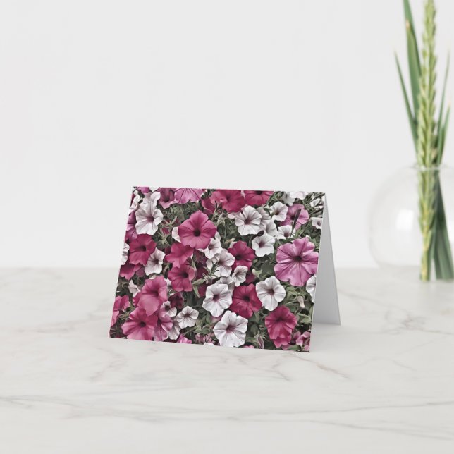 Le carte de remerciements Petunias de Maman (Devant)