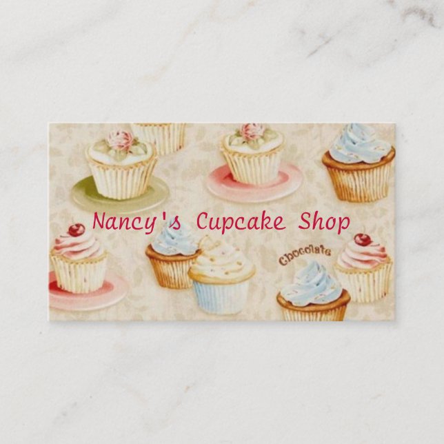 Le carte de visite de Baker de petit gâteau (Devant)