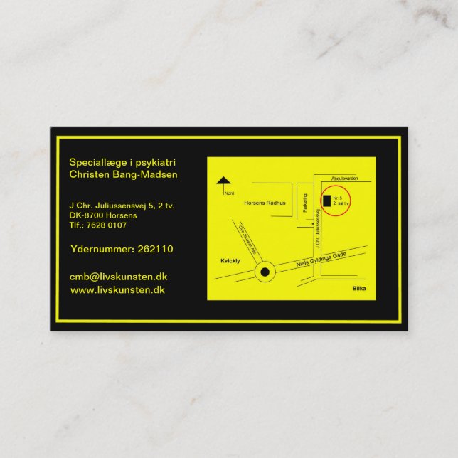 Le Carte de visite de Christen. (Devant)