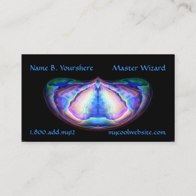 Le carte de visite de couleur de magicien (Devant)
