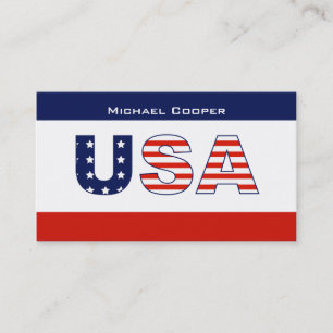 Le carte de visite de drapeau des Etats-Unis tient