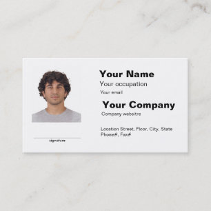 Le carte de visite de garçon de carte d'identité à