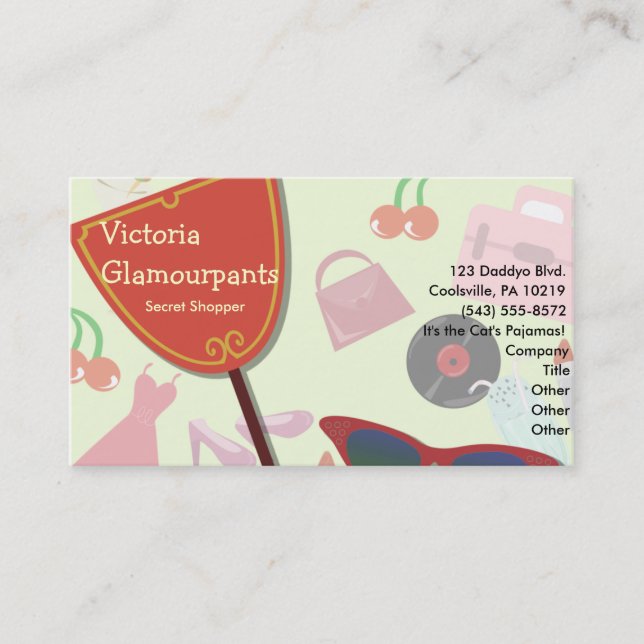 Le Carte de visite de Glam Life (Devant)