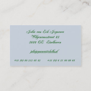 Le carte de visite de Julia