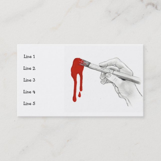 LE CARTE DE VISITE DE L'ARTISTE (Devant)