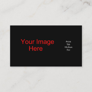 Le carte de visite de l'artiste