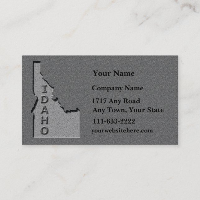 Le Carte de visite de l'Etat de l'Idaho a un look  (Devant)