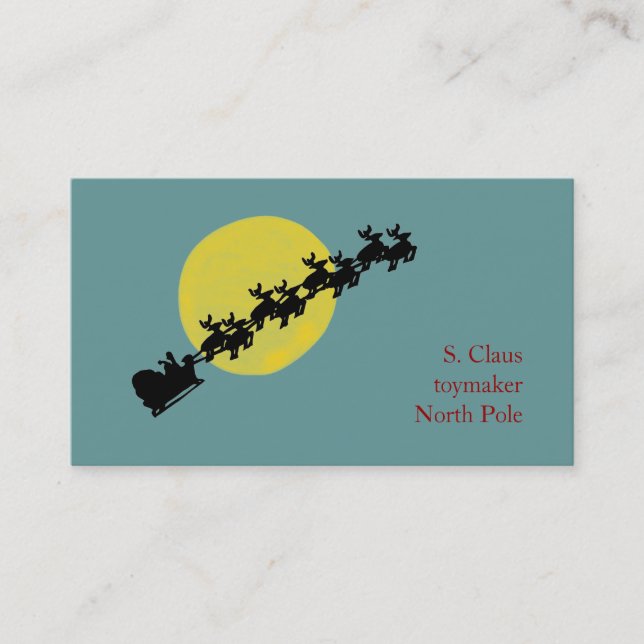Le carte de visite de Père Noël (Devant)