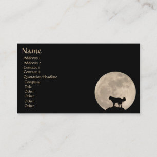 Le carte de visite de Pleine lune personnalisent