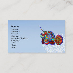 Le carte de visite de poissons de Goby Dragonet de