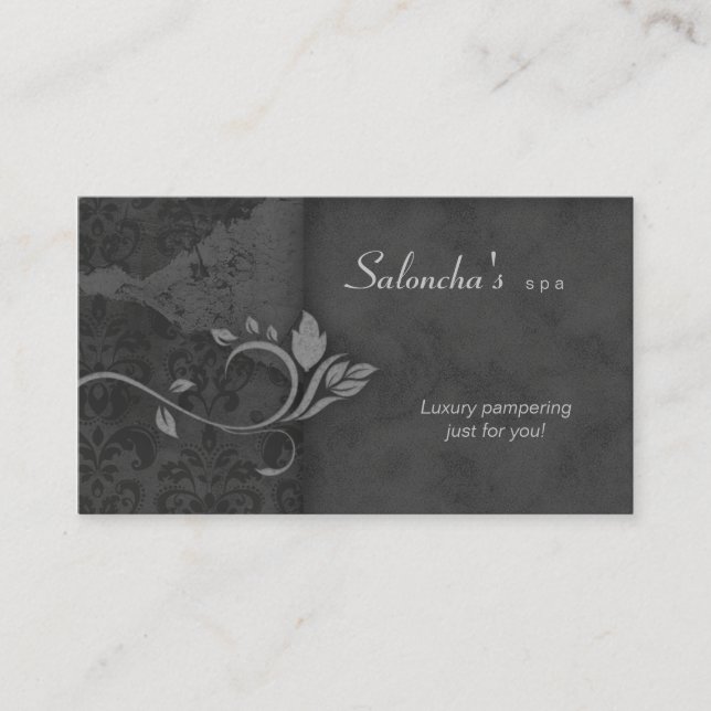 Le carte de visite de spa de salon gris/gris a (Devant)