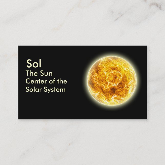 Le carte de visite de The Sun (Devant)