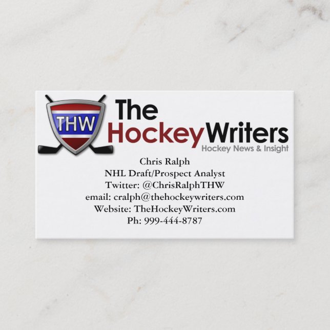 Le carte de visite des auteurs d'hockey 100 (Devant)