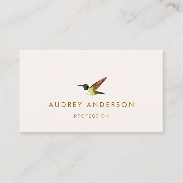 Le Carte de visite des colibris d'Anna (Devant)