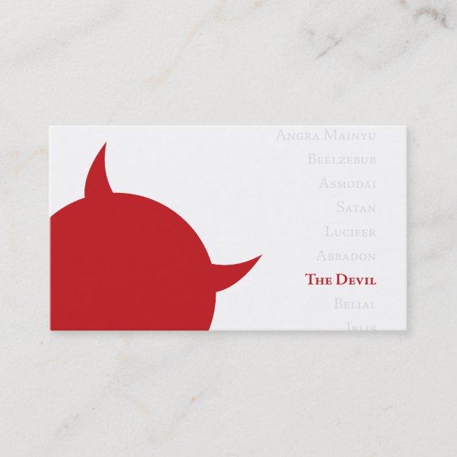Le carte de visite du diable (Devant)