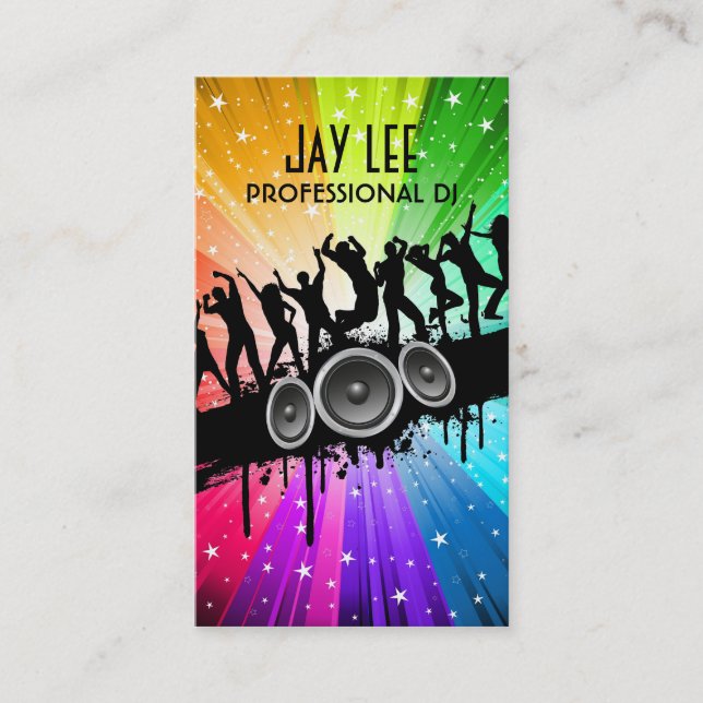 Le carte de visite du DJ de personnes de partie (Devant)