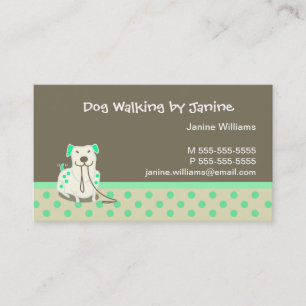 Le carte de visite du marcheur de chien