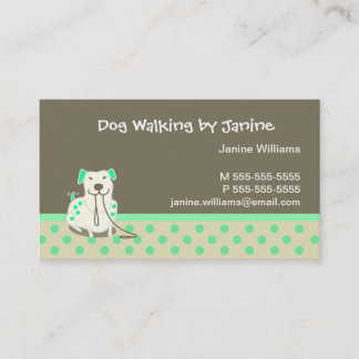 Le carte de visite du marcheur de chien